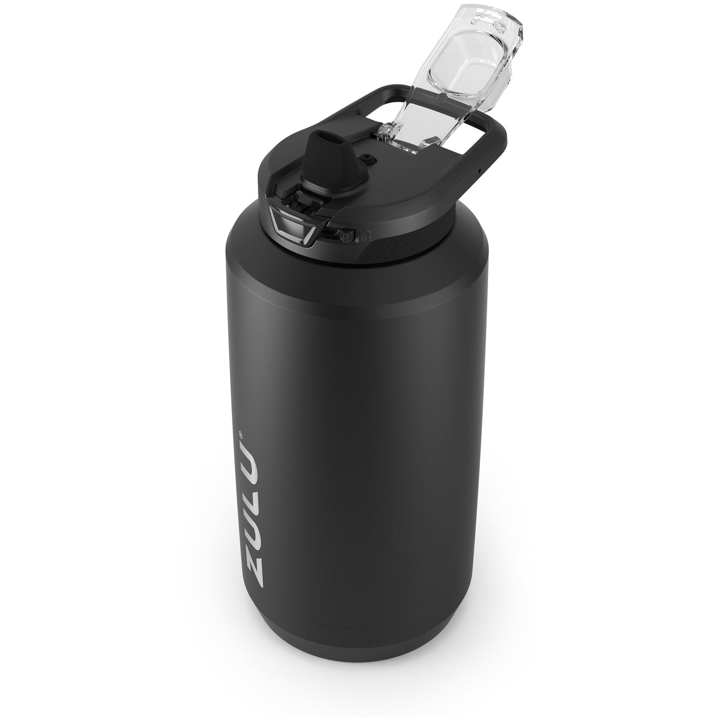 goals-stainless-steel-half-gallon-water-bottle-with-straw-j1 ZuluGoals64ozSSJug_Straw_AngleLidOpen_Keytography_Black.jpg